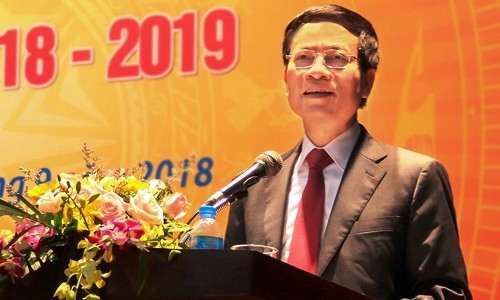 Quyền Bộ trưởng Thông tin & Truyền thông Nguyễn Mạnh Hùng. Ảnh: Bộ TT&TT