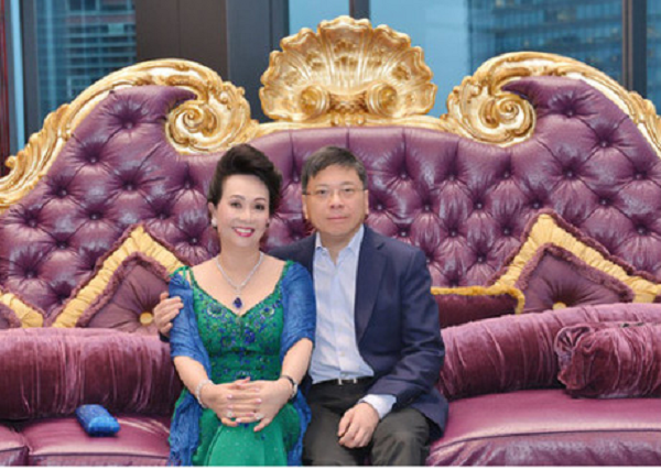 Bà Trương Mỹ Lan - Chủ tịch Tập đoàn Vạn Thịnh Phát và chồng là ông Chu Nap Kee Eric.