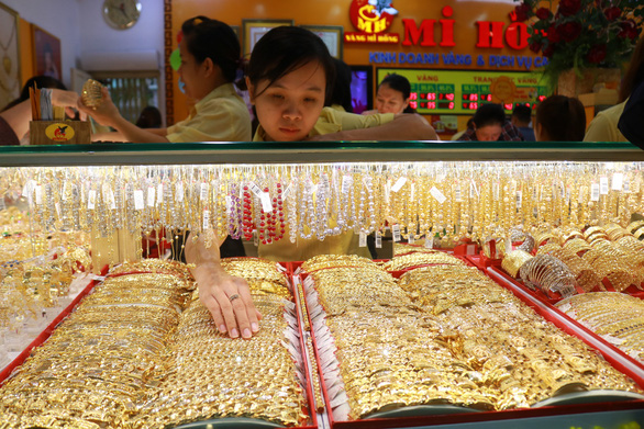 Giá vàng trong nước đã tăng mạnh trong suốt kỳ nghỉ tết - Ảnh: NGỌC PHƯỢNG