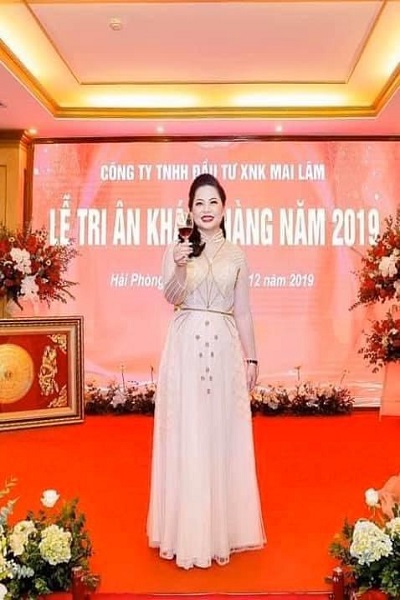 Nguyễn Thị Mai - Giám đốc Công ty Mai Lâm tại buổi tri ân khách hàng năm 2019