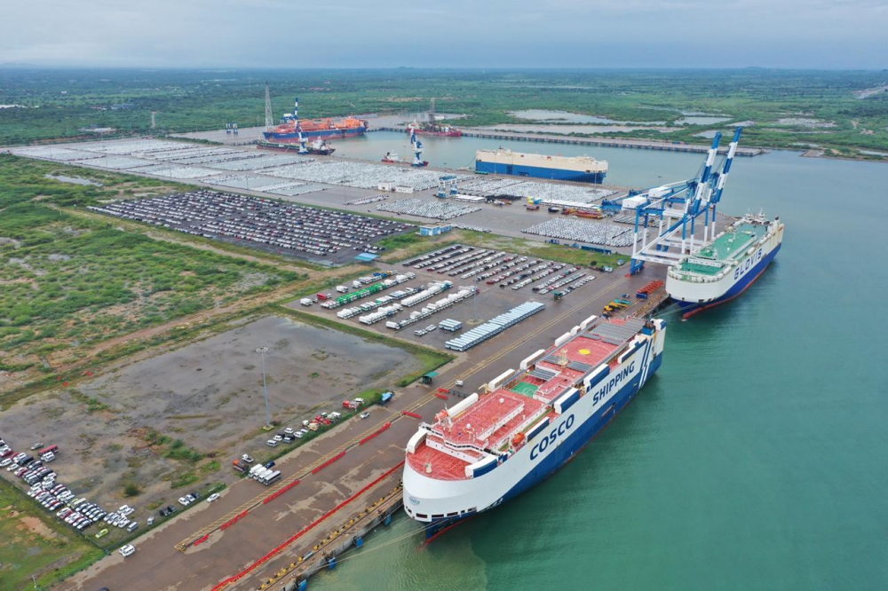 Cảng quốc tế Hambantota tại Sri Lanka. Ảnh: BBC