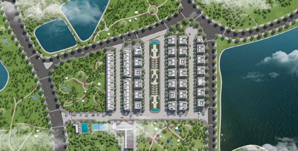Phối cảnh Dự án nhà ở Thạch Bàn Lakeside quy mô 78.194 m2 tại phường Thạch Bàn, quận Long Biên, Hà Nội.