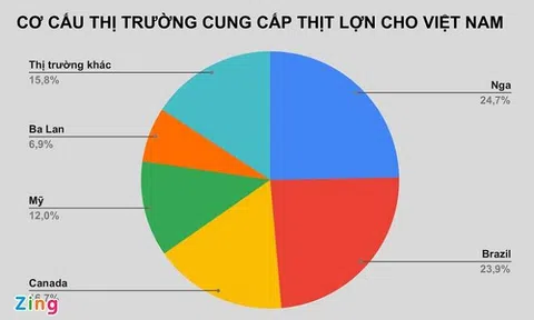 Thịt lợn Nga, Brazil ồ ạt về Việt Nam