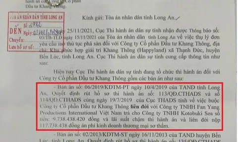 Ngoài “lùm xùm” nợ nần LIOA, Địa ốc Khang Thông đang phải thi hành án 6 bản án