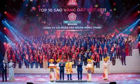 Tập đoàn Hưng Thịnh lần đầu tiên nhận giải thưởng Top 10 Sao Vàng đất Việt 2021