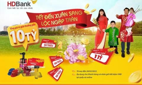 Khai xuân Quý Mão, HDBank ‘thưởng to’ cho khách hàng gửi Tiết kiệm