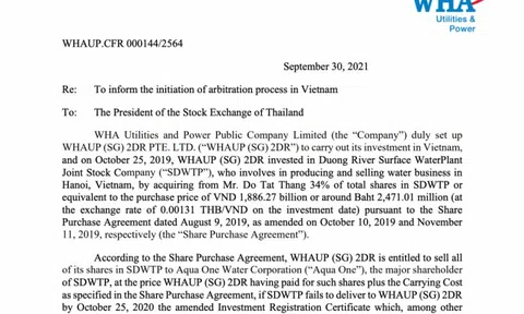 Tập đoàn Thái 'tố' doanh nghiệp của Shark Liên ‘lật kèo’ vụ Nước mặt Sông Đuống