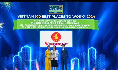 Vingroup thuộc Top 10 nơi làm việc tốt nhất Việt Nam năm 2024