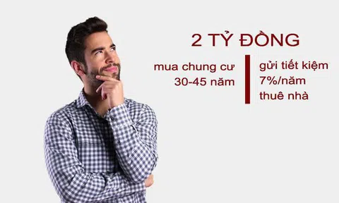 Sẵn 2 tỷ mua chung cư hay ôm tiền đi thuê nhà?