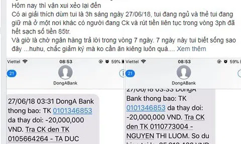 Tá hỏa vì 85 triệu đồng trong tài khoản "bốc hơi" lúc rạng sáng