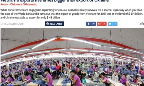 Nhìn thành quả này của Việt Nam, Ukraine cảm thấy ngưỡng mộ