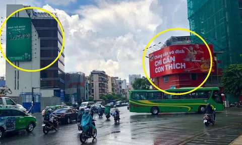 Góc cạnh tranh: Biển quảng cáo của hai hãng đồ uống ''dìm hàng'' nhau giữa ngã tư đường khiến nhiều người thích thú