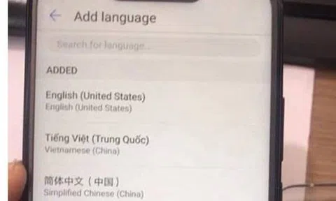 Huawei giải thích về smartphone có tuỳ chọn ngôn ngữ tiếng Việt, quốc gia sử dụng Trung Quốc