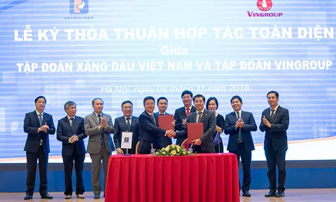 VinFast "bắt tay" với Tập đoàn Xăng dầu xây dựng 50.000 điểm dịch vụ cho ô tô, xe máy điện