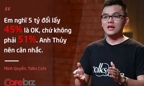 Startup dạy tiếng Anh được Shark Thủy cam kết rót vốn đã nhận hơn 100 đề nghị hợp tác từ các quán cà phê, nhưng phải bán bớt 17% cổ phần để lấy 1,7 tỷ đồng