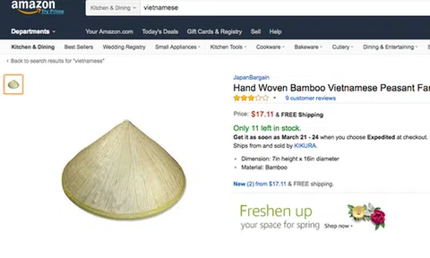 Từ chuyện "Hộp Cao sao vàng 2.000 đồng bán trên Amazon 7 USD, chiếc nón lá rao bán giá gấp 10 lần", DN Việt sẽ hưởng lợi lớn khi Amazon chính thức vào Việt Nam?