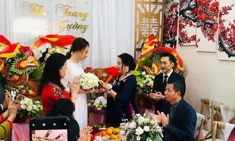 Cận cảnh đám hỏi Cường Đô La và Đàm Thu Trang: Doanh nhân Như Loan xúc động trao nhẫn cho cô dâu