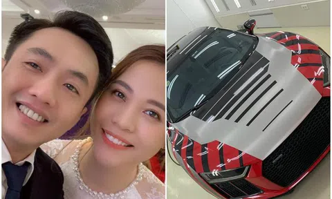 Đàm Thu Trang lái siêu xe 13 tỷ chở Cường Đô La đi Hạ Long