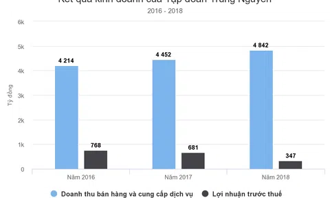 Lợi nhuận Trung Nguyên giảm 50%