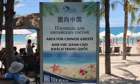 Sở Du lịch Khánh Hòa nói gì về việc đặt bảng "Khu vực dành riêng cho khách Trung Quốc"?