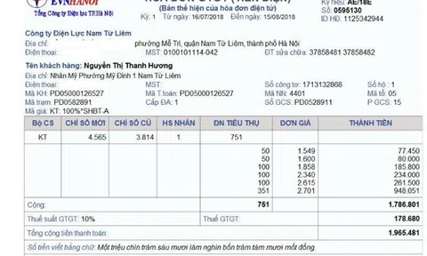 EVN gấp rút lấy ý kiến thay đổi mẫu hóa đơn tiền điện