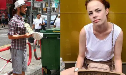 Loạt ảnh về "đại dịch" Tây ba lô ăn xin đang lan truyền khắp châu Á: "Hãy cho tôi tiền đi vòng quanh thế giới"