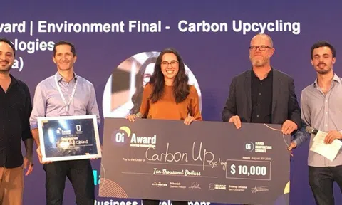Startup biến khí CO2 thành vật liệu xây dựng, giảm thiểu khí thải tương đương loại 28 triệu ô tô ra khỏi giao thông giành giải nhất của ƠI Award