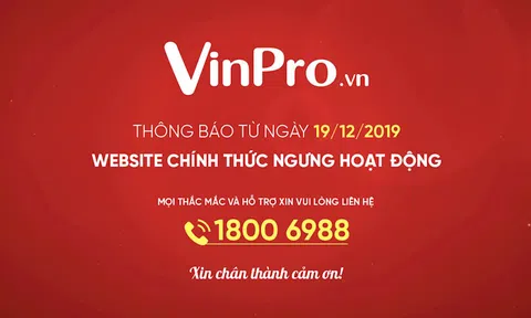 Hôm nay, website VinPro chính thức đóng, Viễn Thông A cũng biến mất