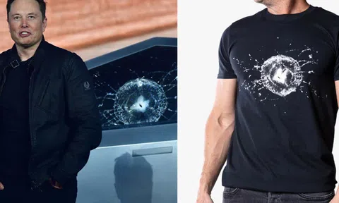 Bộ óc kinh doanh thiên tài của Elon Musk: Tesla giờ bán áo thun in hình cửa kính Cybertruck vỡ với giá 45 USD/chiếc