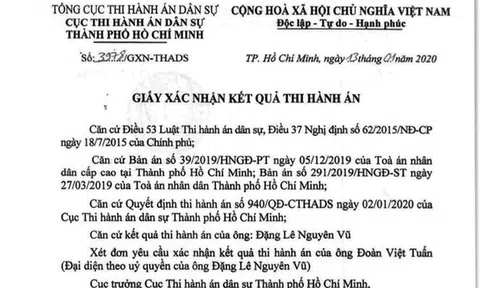 Ông Đặng Lê Nguyên Vũ đã nộp xong gần 1.200 tỷ thi hành án