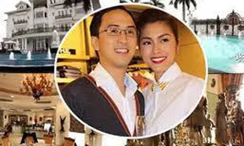 Choáng ngợp trước 'siêu biệt thự' dát vàng ven sông Sài Gòn của bố chồng Hà Tăng