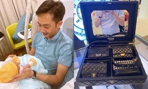 Cường Đô La chi hơn 1 tỷ đồng sắm túi hàng hiệu mini cho con gái mới chào đời
