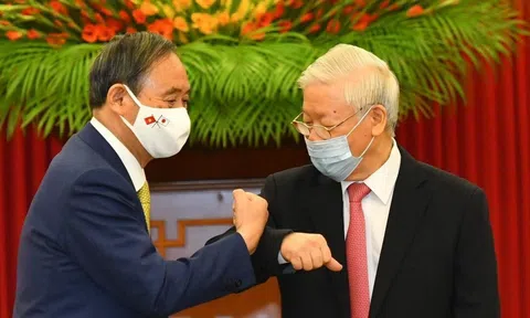 Tổng bí thư, Chủ tịch nước Nguyễn Phú Trọng tiếp thủ tướng Nhật Bản