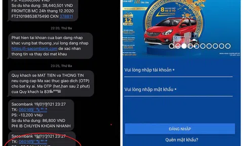 Làm theo tin nhắn quen dùng của ngân hàng, mất bay hàng chục triệu
