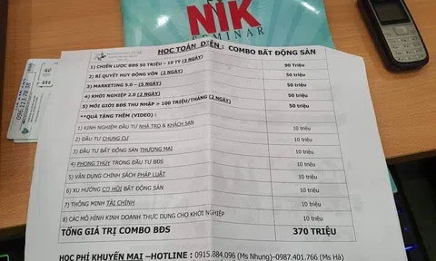 Xôn xao khoá học làm giàu từ bất động sản học phí gần nửa tỷ