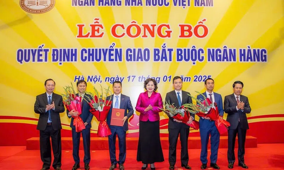 Chuyển giao bắt buộc thêm 2 ngân hàng thương mại