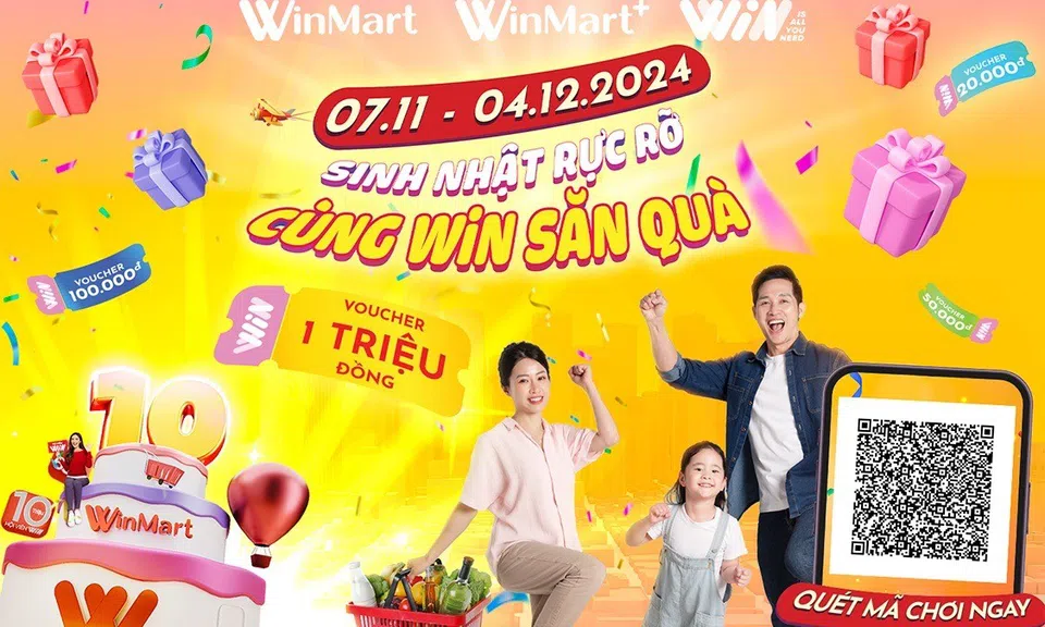 WinMart đón 10 tuổi, giảm sốc nhiều sản phẩm lên tới 50%